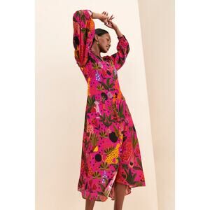 Farm Rio Pop Leopards Chemise Dress